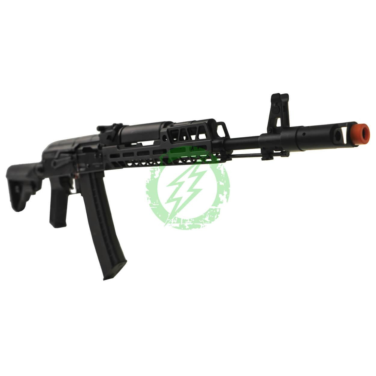  Lancer Tactical AK74 Airsoft AEG Rifle with Crane M4 Stock and 10.5" M-LOK Handguard 