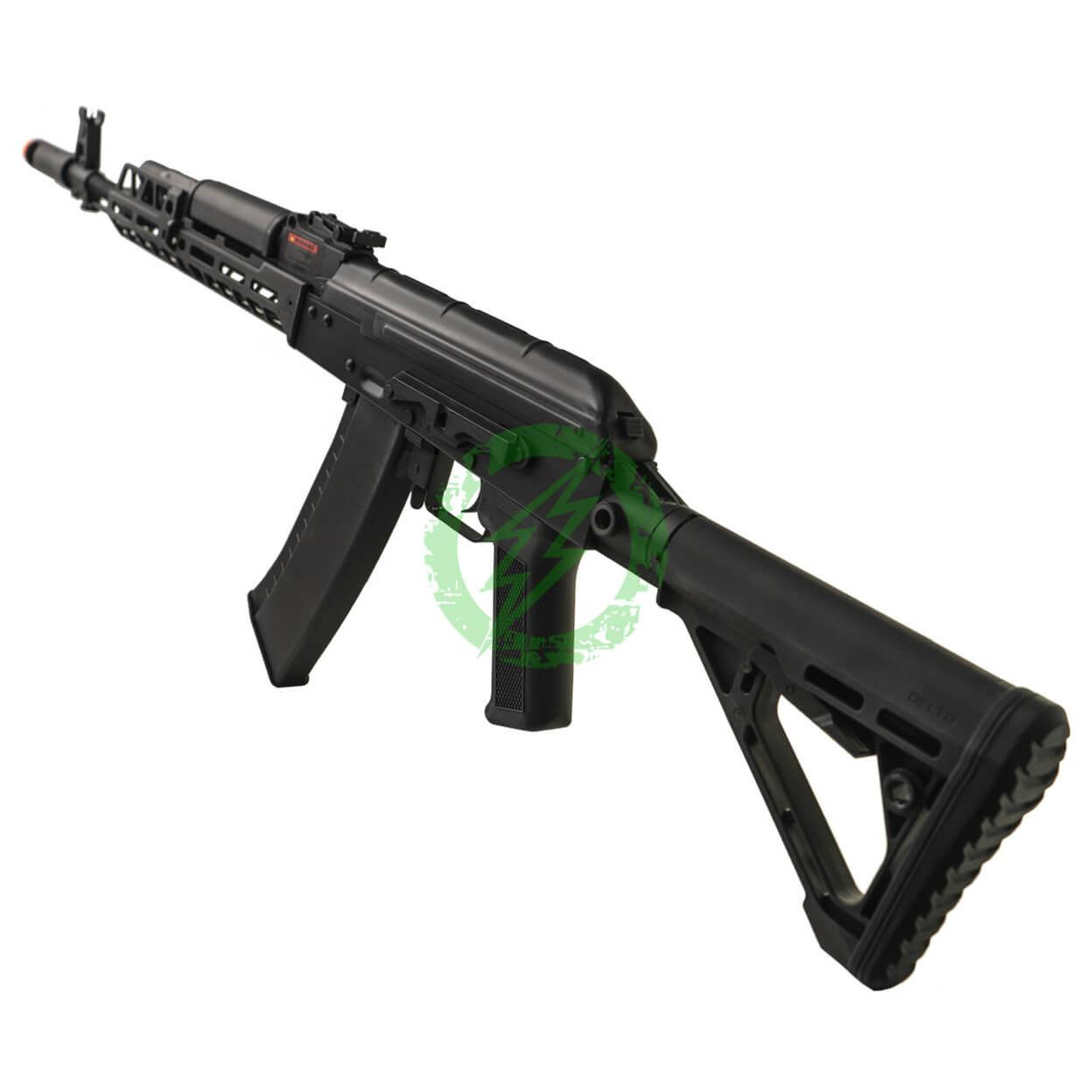  Lancer Tactical AK74 Airsoft AEG Rifle with Delta M4 Stock and CNC 10.5" M-LOK Handguard 