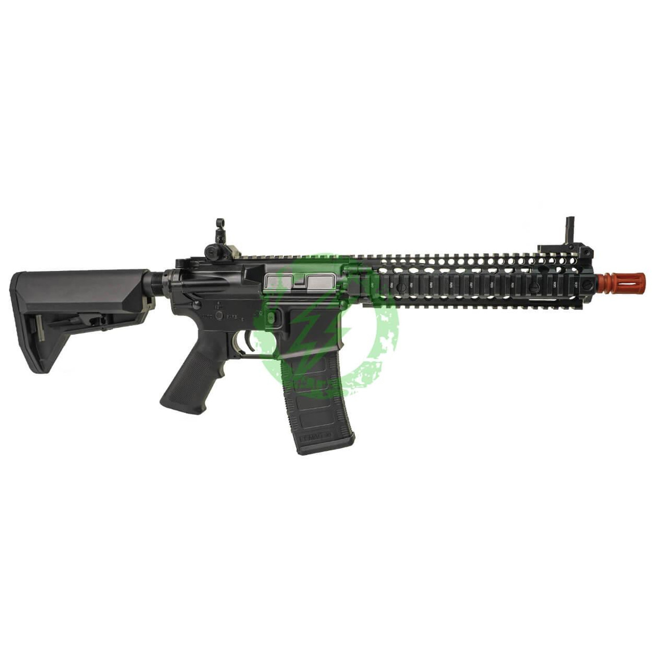  EMG Custom Built Colt Licensed M4 SOPMOD Block 2 Airsoft AEG Rifle with Daniel Defense Rail System | 9.5" MK18 / 350FPS / Black 