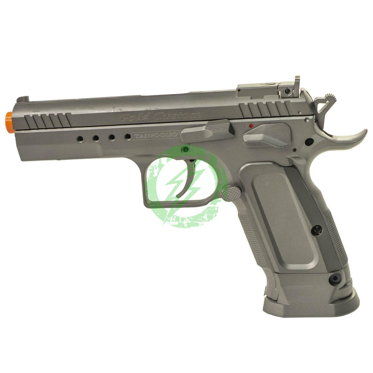 Cybergun Tanfoglio Licensed Limited Edition Custom Airsoft GBB Pistol by KWC Silver 