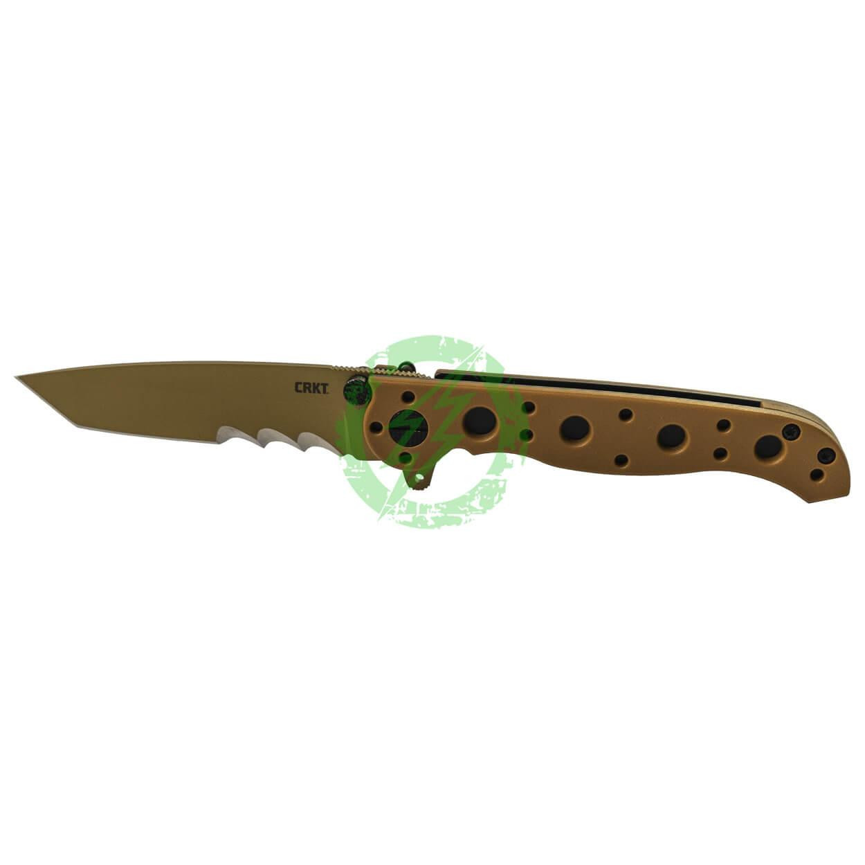 CRKT (Columbia River Knife Tool) CRKT M16-10DZ Tanto Point Desert Tan with Veff Serrations Folding Knife with D2 Blade & Glass-Reinforced Nylon Handle 
