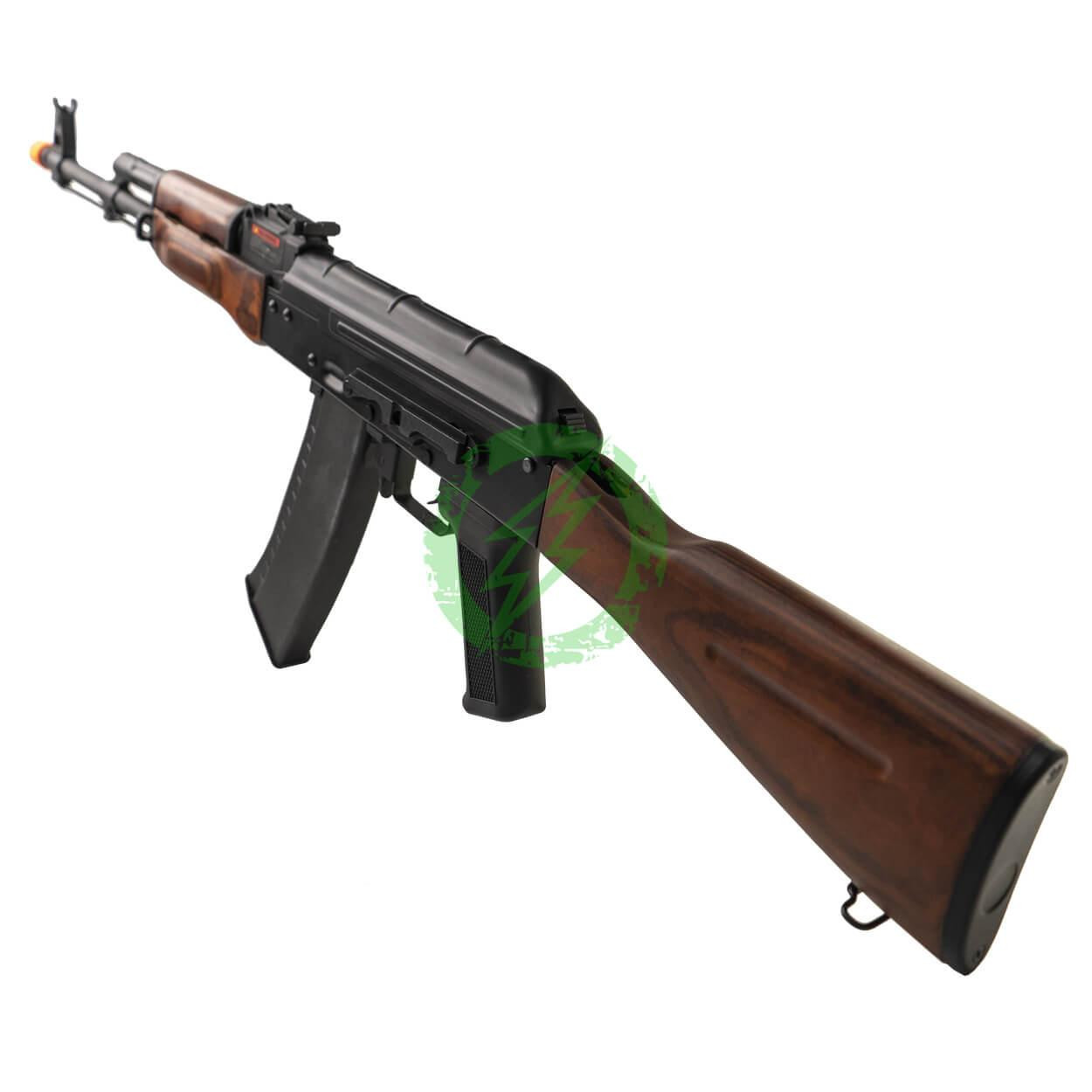 Lancer Tactical AK-74N AEG Rifle Full Wood Stock