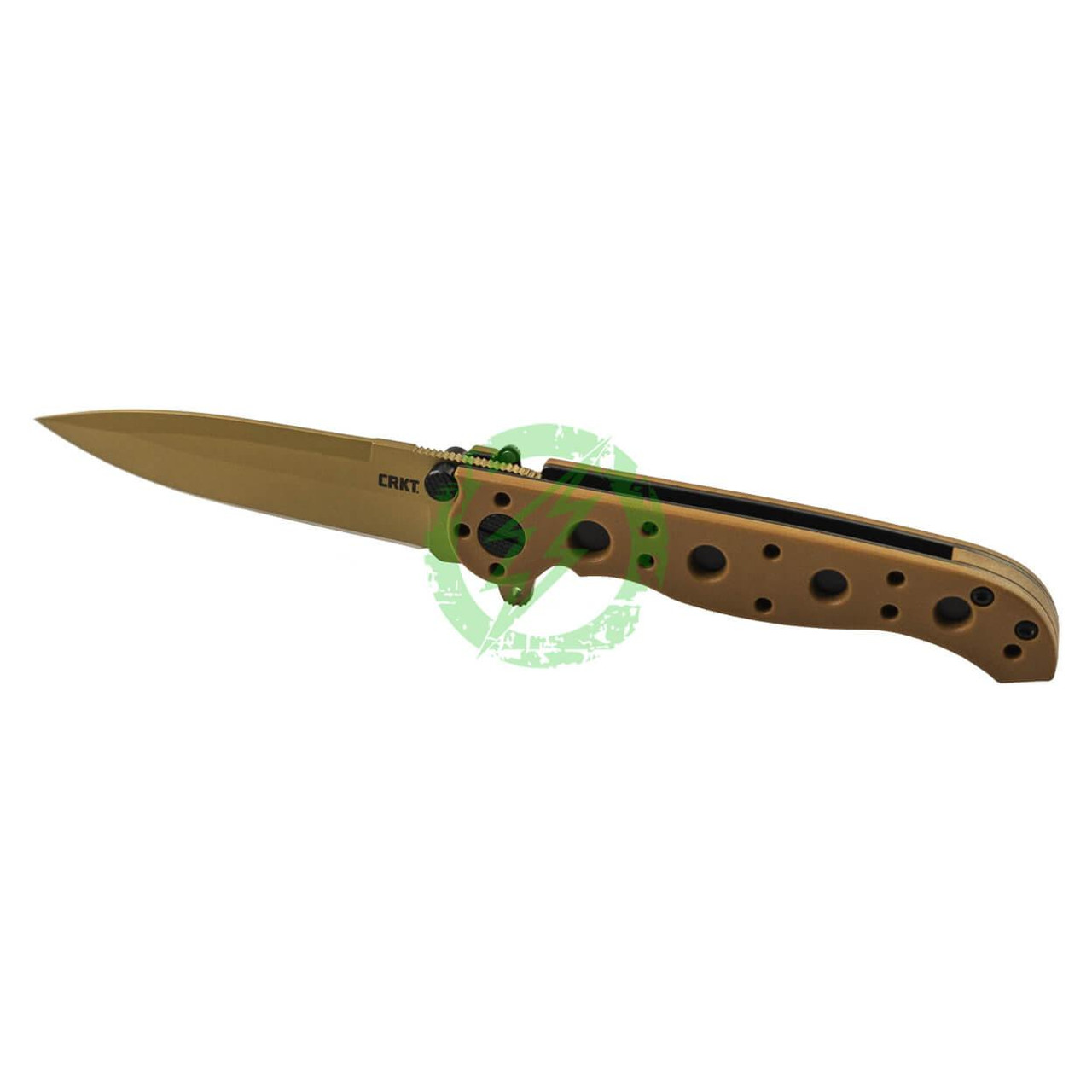 CRKT (Columbia River Knife Tool) CRKT M16-01DZ Spear Point Desert Tan Folding Knife with D2 Blade & Glass-Reinforced Nylon Handle 