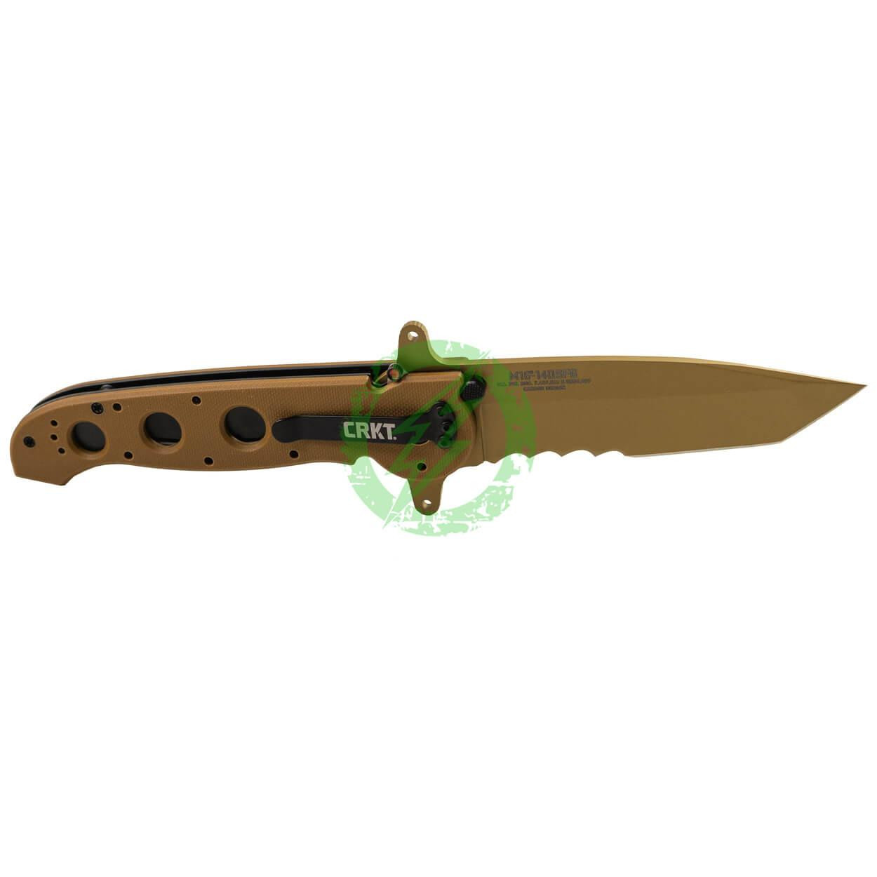 CRKT (Columbia River Knife Tool) CRKT M16-14DSFG Desert with Veff Serrations Folding Knife with 1.4116 Titanium Nitride Blade & G10 Handle 