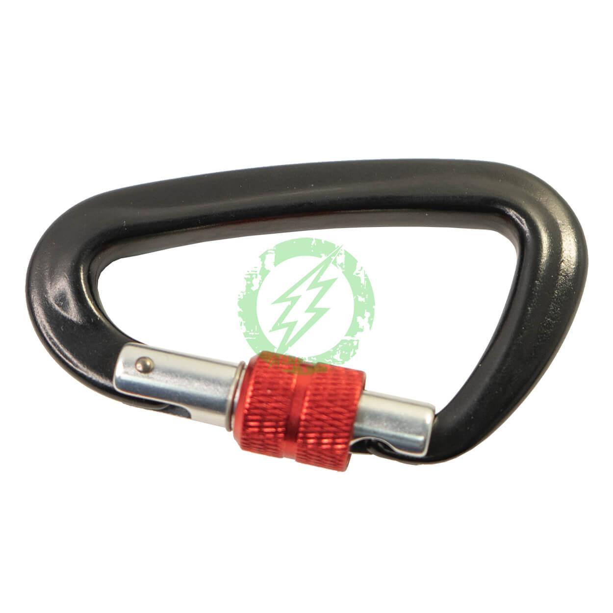  KTactical Black / Red Locking Aluminum Carabiner 3 Pack 