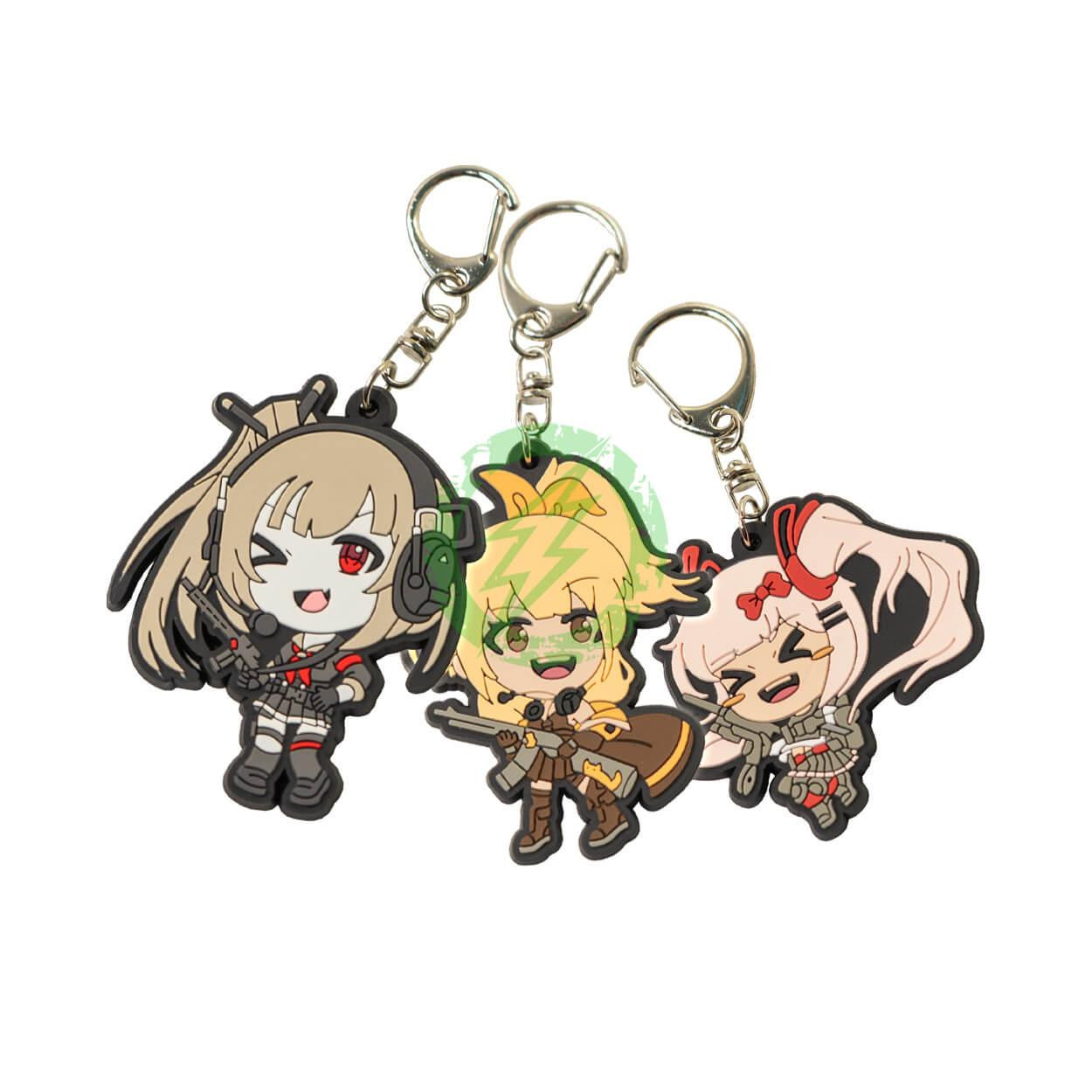  KTactical Kawaii PVC Anime Waifu Gun Girl Keychain 