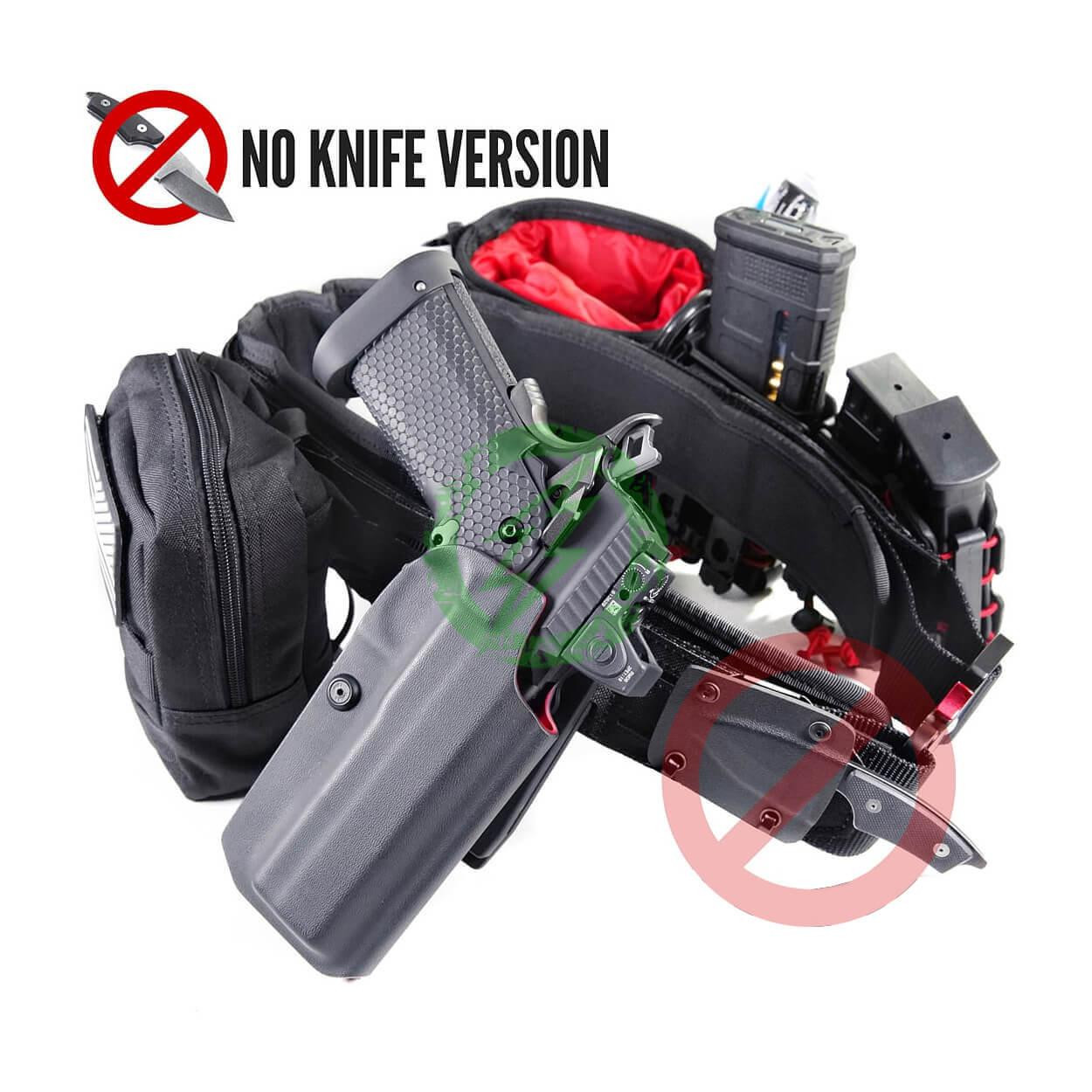  KTactical Tactical Battle Belt Loadout Kit | Molle Padded with Metal Buckle | Small / Medium / Knife or no Knife versions 