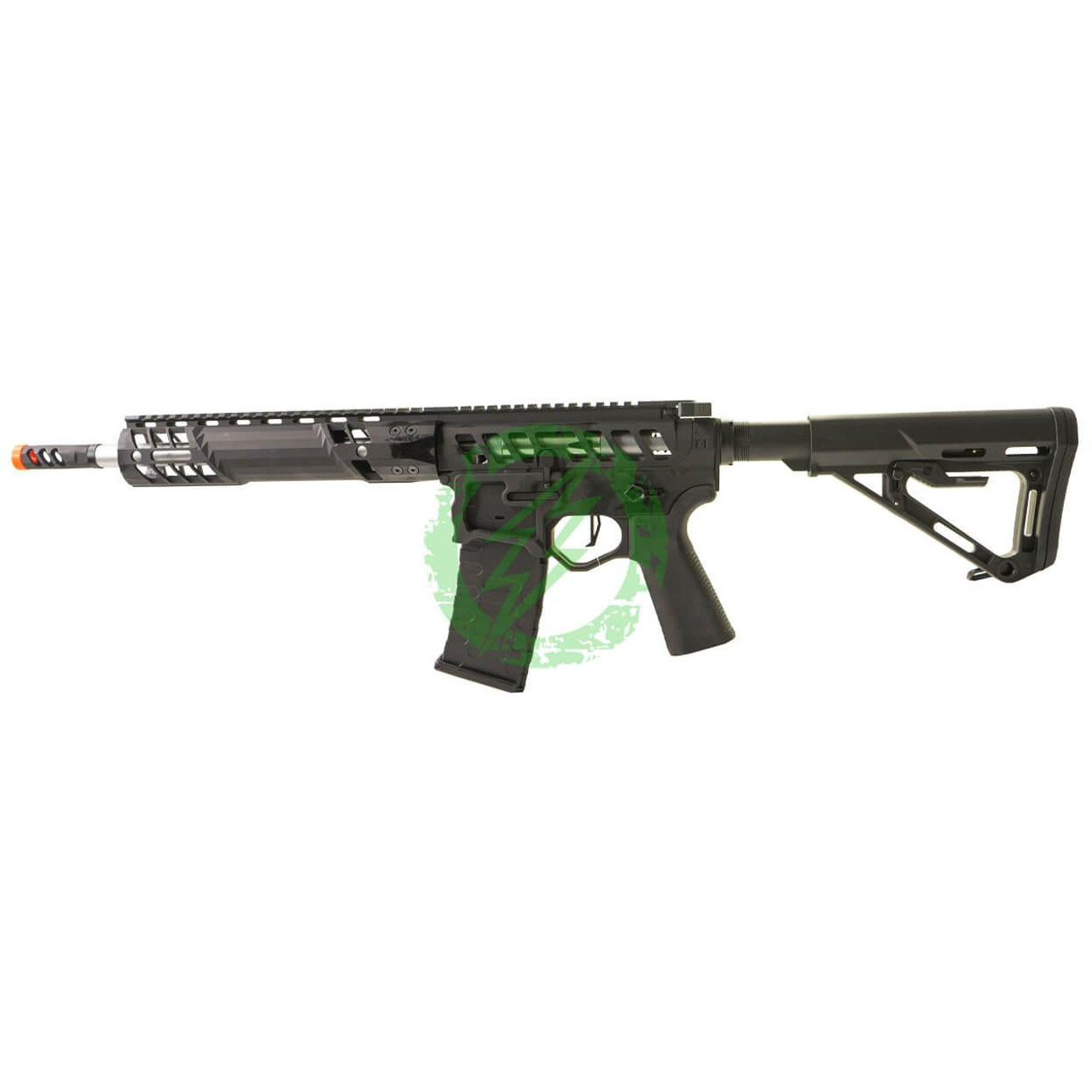  EMG F-1 Firearms UDR-15 Skeletonized AR-15 eSilverEdge Airsoft AEG Rifle w/ C7M M-LOK Handguard | Black / SBR 