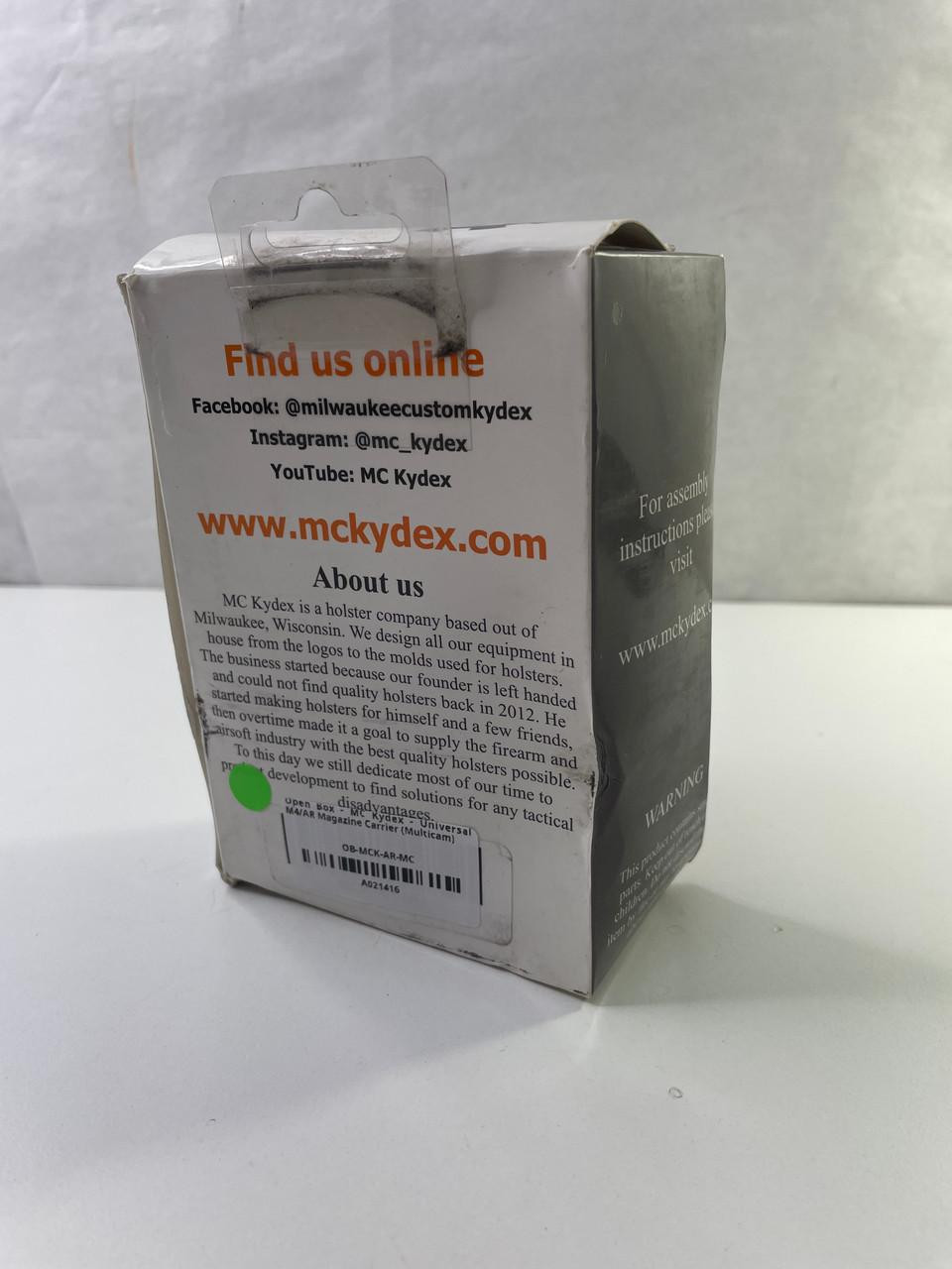 MC Kydex Open Box - MC Kydex Universal M4/AR Magazine Carrier | Multicam 