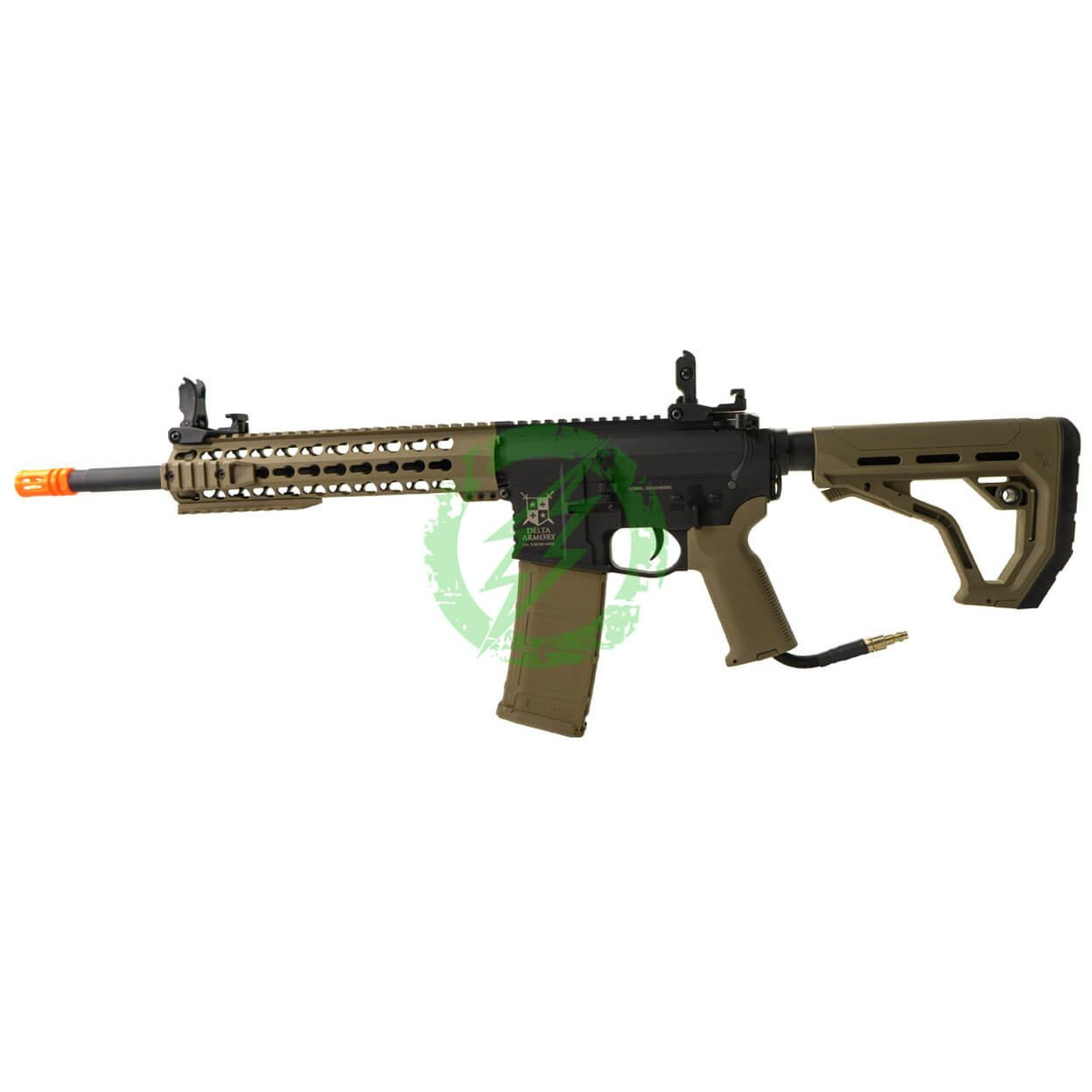 Amped Builds Amped Custom Affordable Series - Delta Armory x Back Draft M4 KeyMod 10" Charlie | Half Tan 