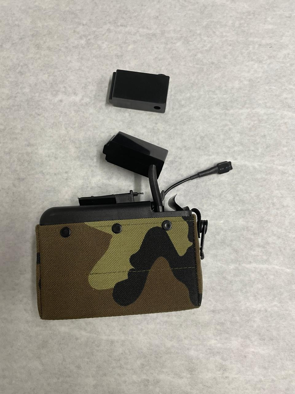 MAG Bone Yard - MAG Cartridge Pouch Motorized Magazine for CA M249 | 2500rds/Box Magazine / Woodland | Motor/Feeding Issue 