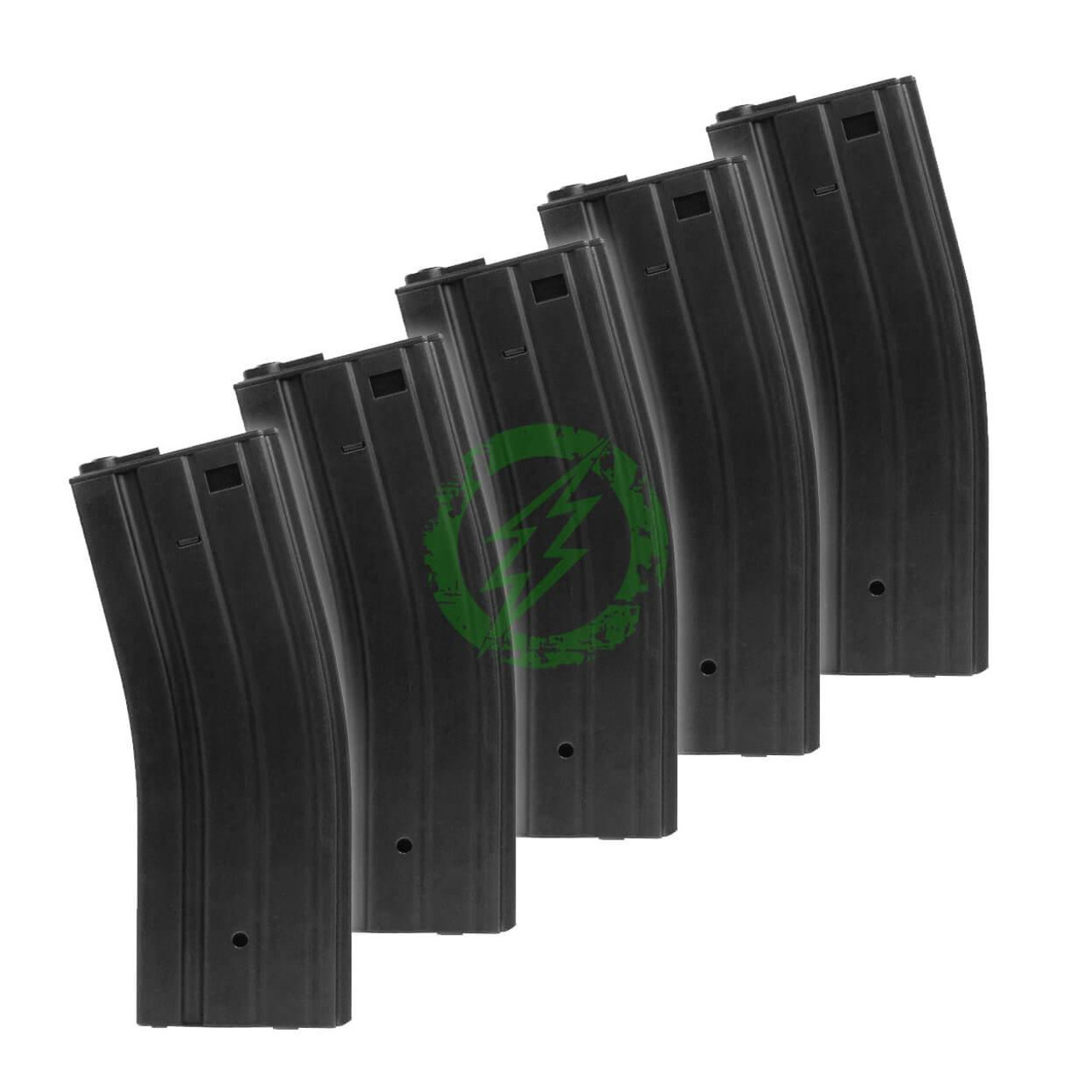 Arcturus M4/M16 Metal 30/135 Round Variable Cap EMM Mid-Cap Magazine for M4 / M16 Series Airsoft AEG Rifles (Black / Pack of 5) 
