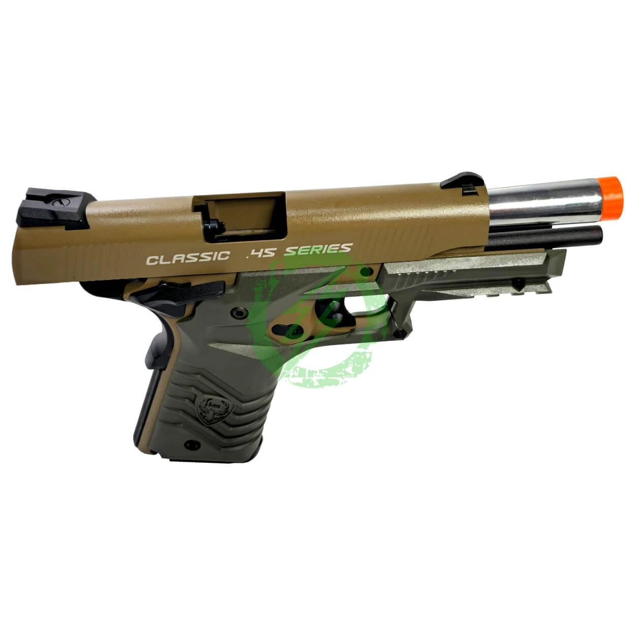 HFC Tactical 45 1911 Tan Gas Blowback Airsoft Pistol 