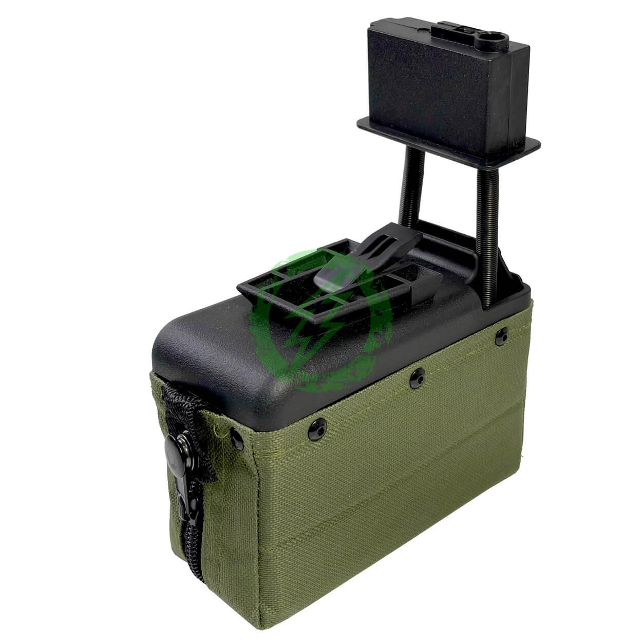  A&K 1500 Round Box Magazine for M249 Olive Drab | Upgraded High Strength Motor 