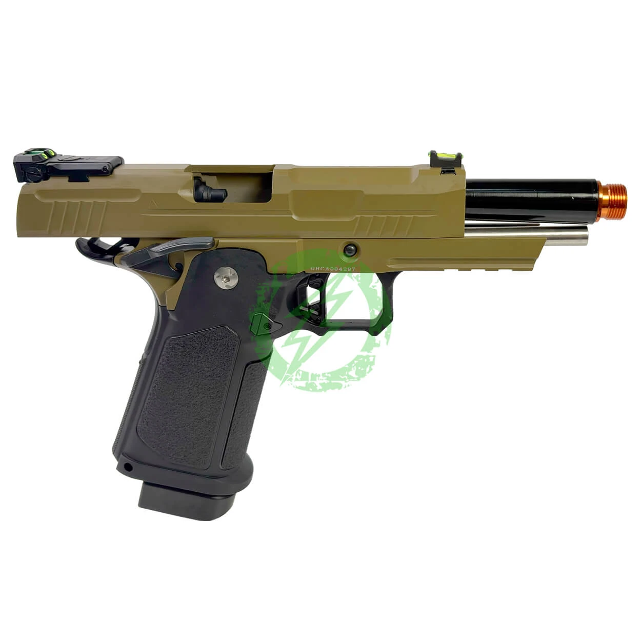 Arcturus Vanguard 4.3" Hi-Capa GBB Pistol | Black & Tan / Green Gas