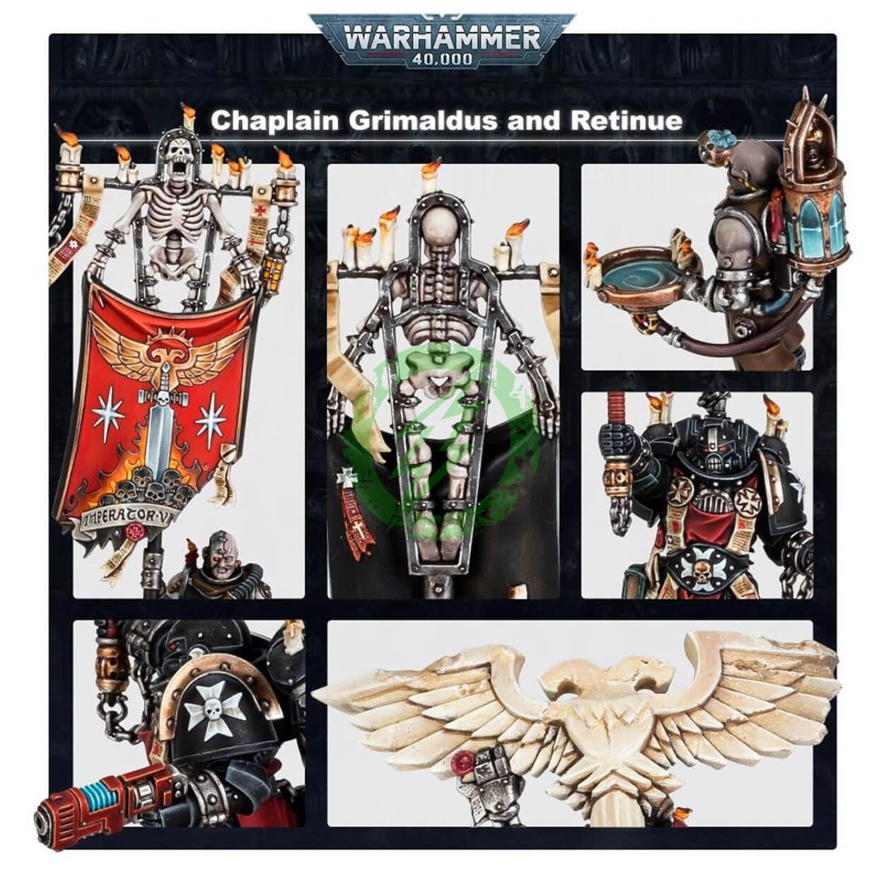 Games Workshop Warhammer 40k Black Templars: Grimaldus & Retinue 