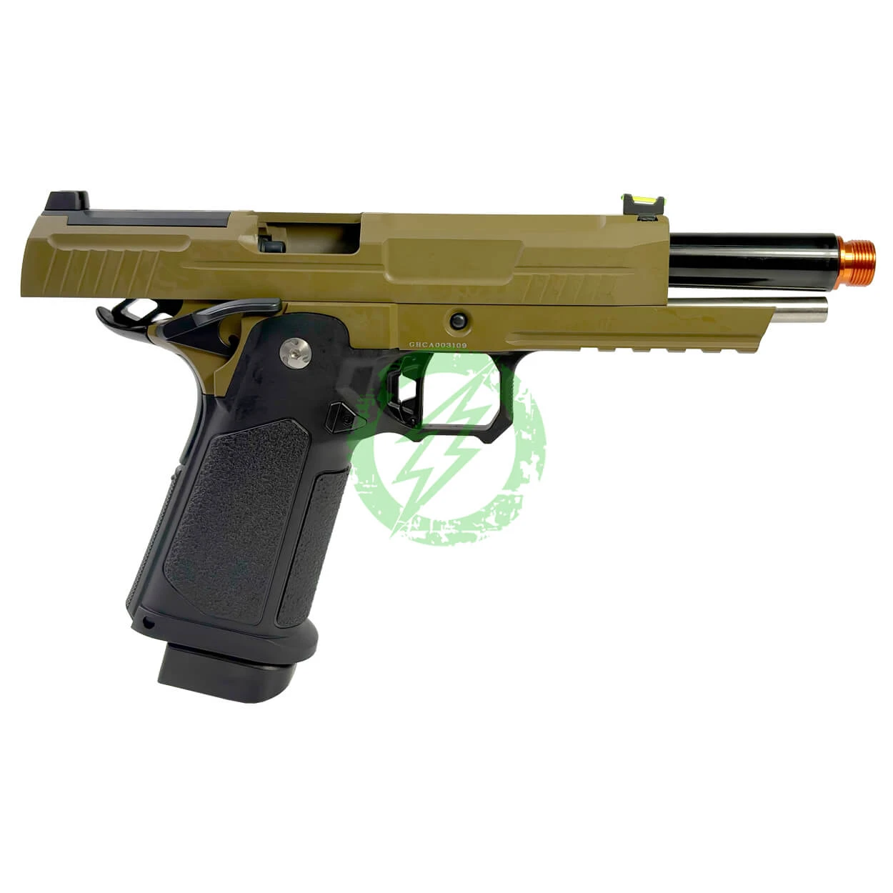 Arcturus Vanguard 5.1" Hi-Capa GBB /w Optics Ready Slide | Black & Tan