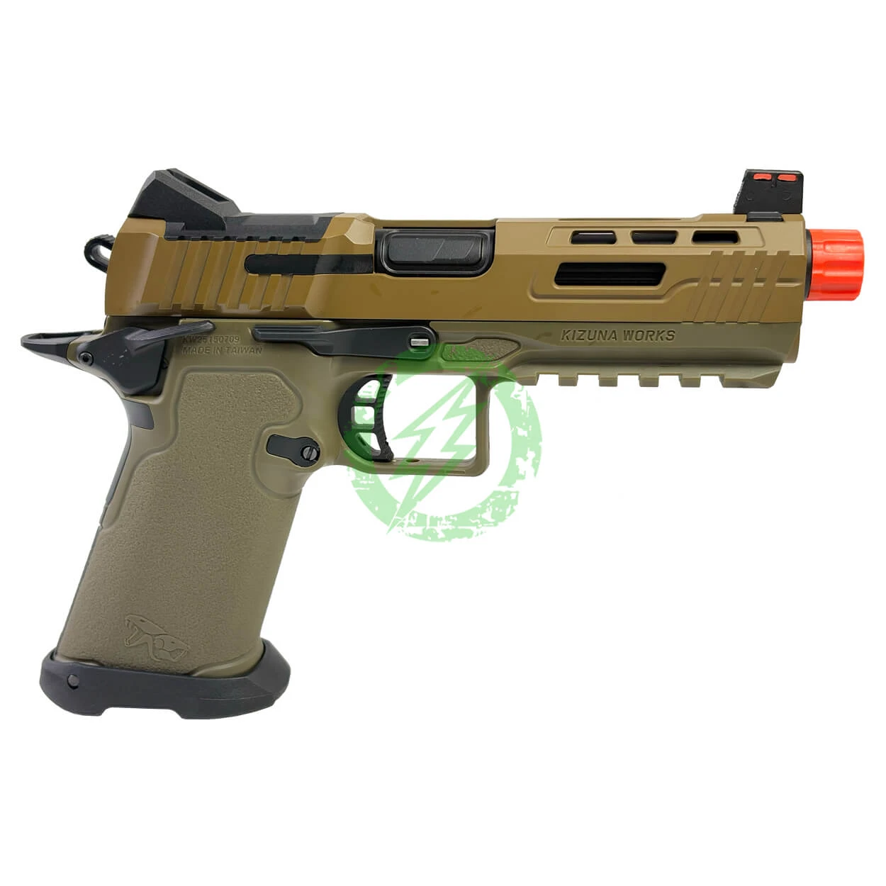 Kizuna Works BSK43 Hi-Capa GBB | FDE Slide / OD Frame