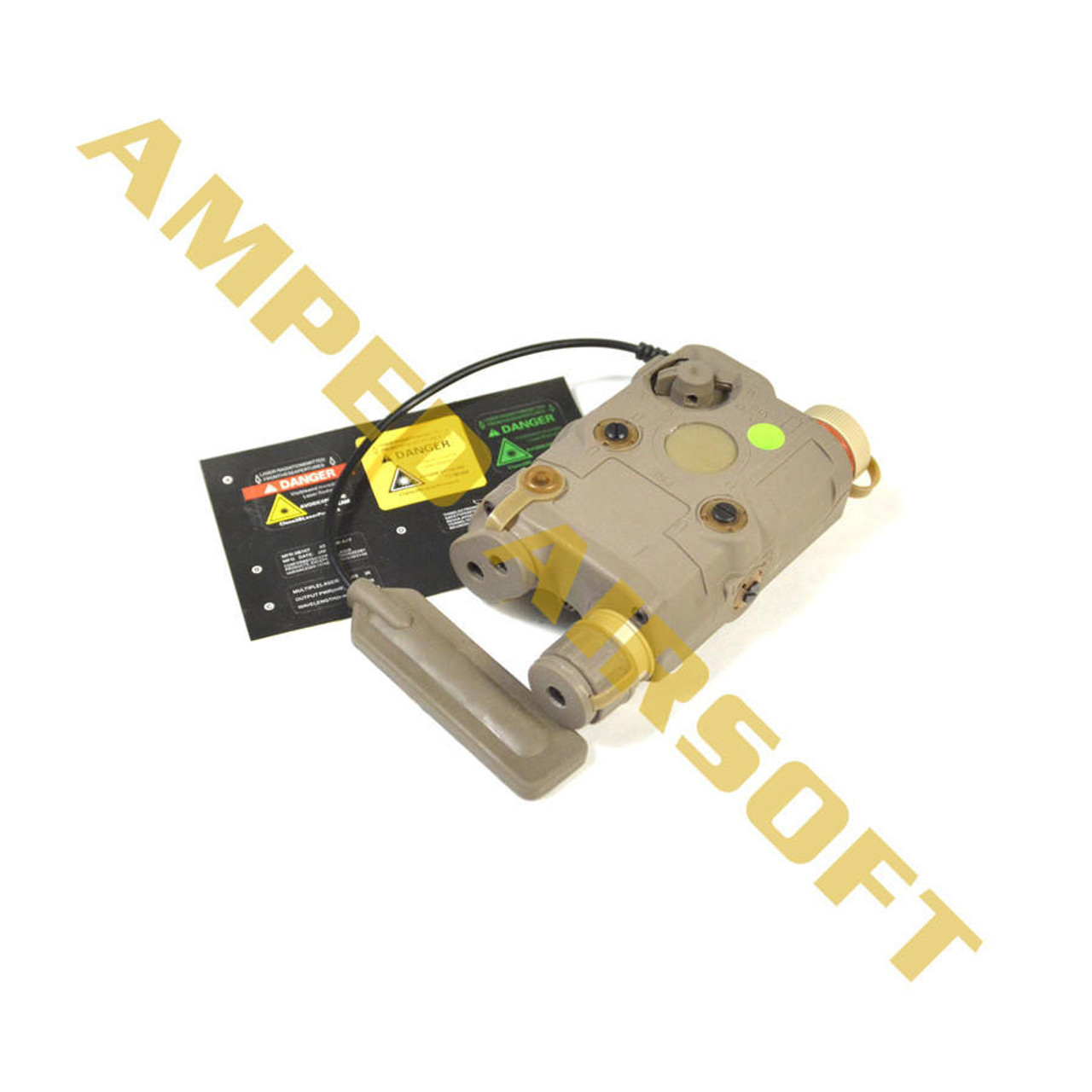 Bravo Airsoft Bravo - Airsoft PEQ15 Flashlight and Green Laser Combo with Pressure Pad (Flat Dark Earth/FDE) 