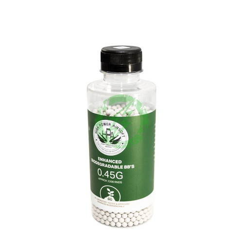  High Power Airsoft - 0.45g MAX White Bio BBs (2200rd) 