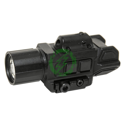 NC Star | VISM GEN3 Pistol FlashLight Strobe & Red Laser | 200 Lumens / Black 