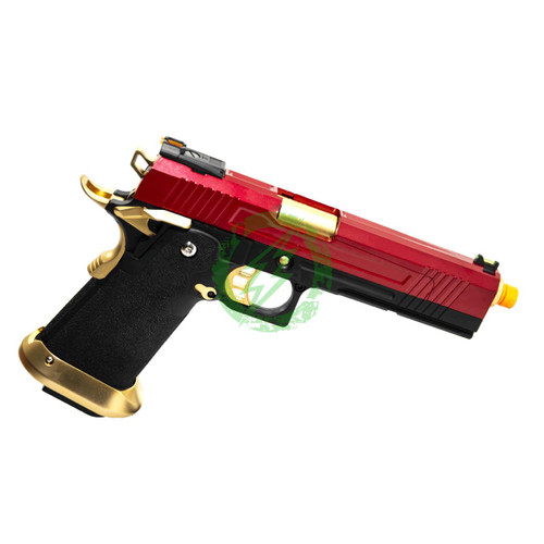  AW Custom Split Frame Hi-Capa Competition GBB Red / Gold 