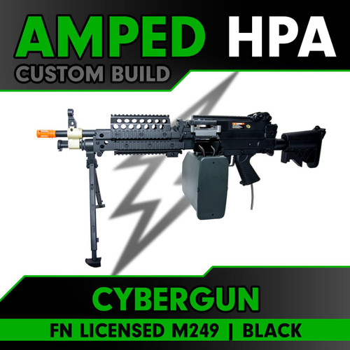 Amped Builds Amped Custom HPA Cybergun A&K FN MK46 M249 Machine Gun| Black 