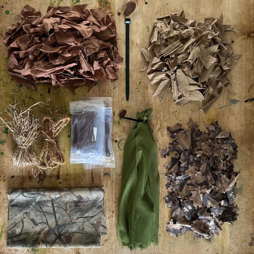 Kicking Mustang & Silly Ghillie KMCS AGM Adaptive Ghillie Mesh Winter Pack by Kicking Mustang & Silly Ghillie 