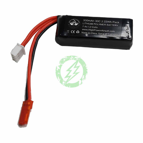  High Power Airsoft HPA 7.4v 30C/50C Burst 300mah LIPO Battery 