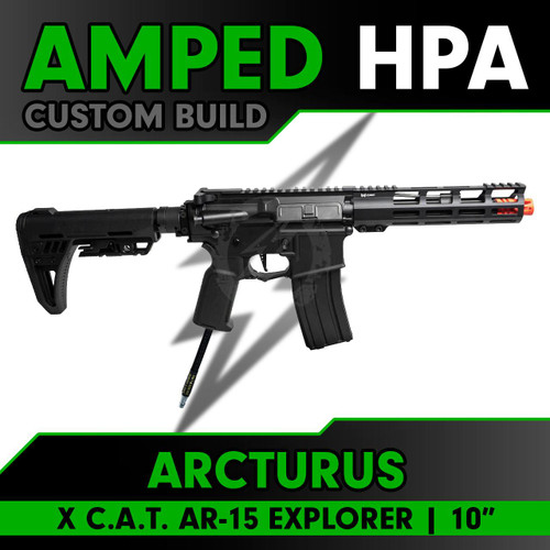 Amped Builds Amped Custom HPA Arcturus X C.A.T. AR-15 Explorer 10" Airsoft Rifle 