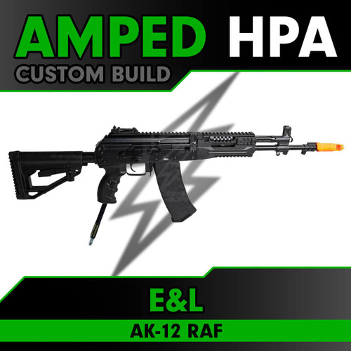 Amped Builds Amped Custom HPA E&L Airsoft New Essential Version AK-12 RAF with Folding Stock 