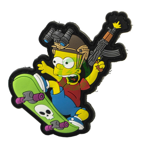  Tactical Hostyle Battle Bart PVC Velcro Patch 3.5" 