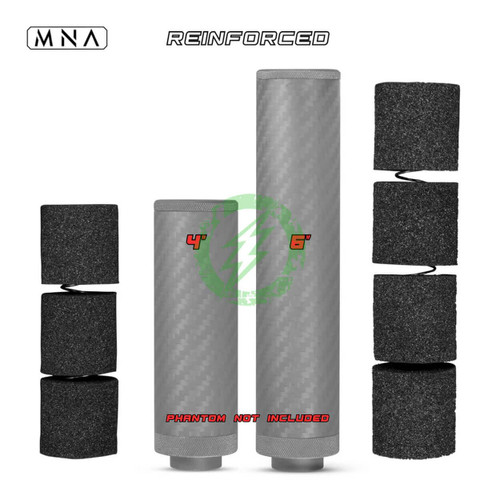  MN Airsoft MNA Airsoft Mock Suppressor Foam Set | Reinforced | 4mm / 6mm | Tracer Version Available 