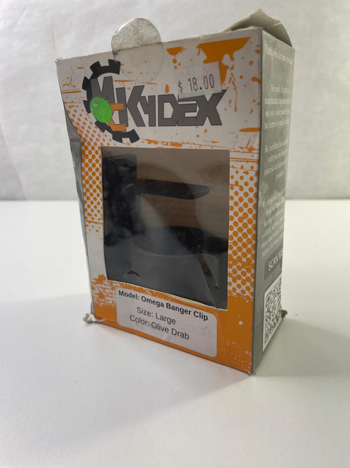 MC Kydex Open Box - MC Kydex Large Omega Banger Clip Olive Drab Fits EG18, R2B, Thunder B 