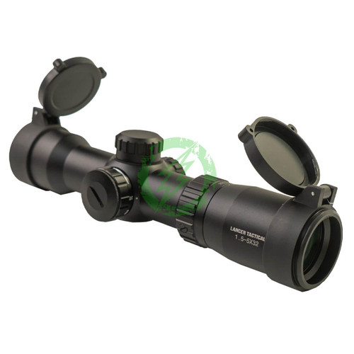  Lancer Tactical 1.5-5x32 Rifle Scope with Mounts | Black 