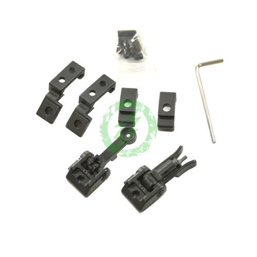 PTS Griffin Armament Modular Back Up Iron Sight Set | Black PTS Griffin Armament Modular Back Up Iron Sight Set | Black