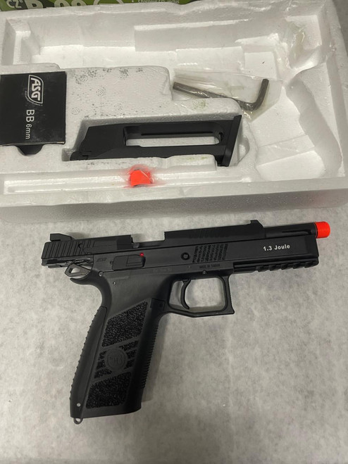 Action Sport Games (ASG) Open Box | Action Sport Games Threaded CZ 75 P-09 Duty Gas Blowback Airsoft Pistol | Black 