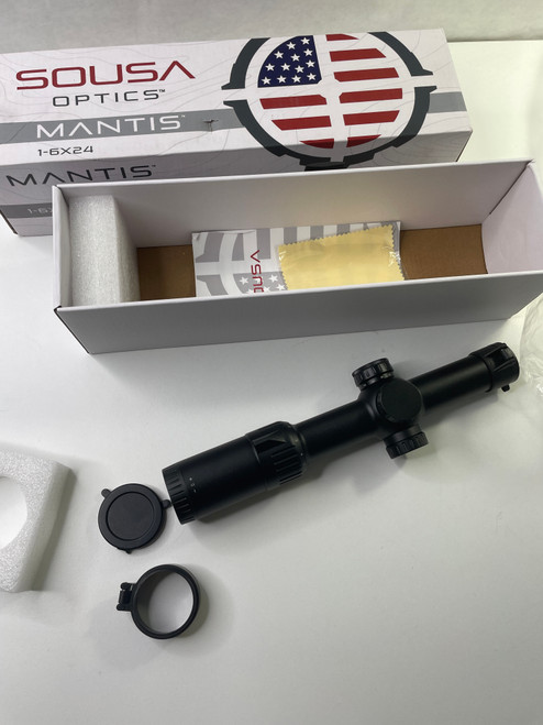 Open Box | SOUSA MANTIS 1-6x24mm Illuminated BDC Reticule | Broken Sight Cover