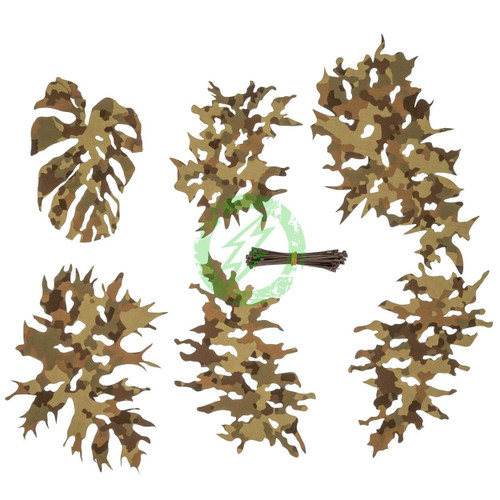  Kicking Mustang Ghillie Splash Leafs 100G Pack | Brown & Oak 