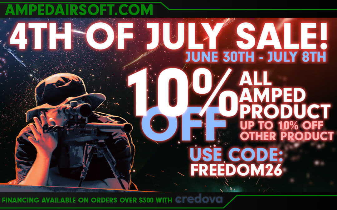 Amped Airsoft's 4th of July Sale! Up to 10% off!