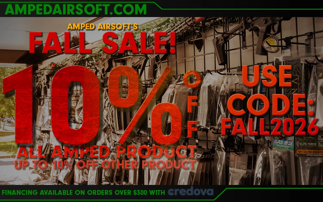 Amped Airsofts Fall Sale, save up to 10% off!