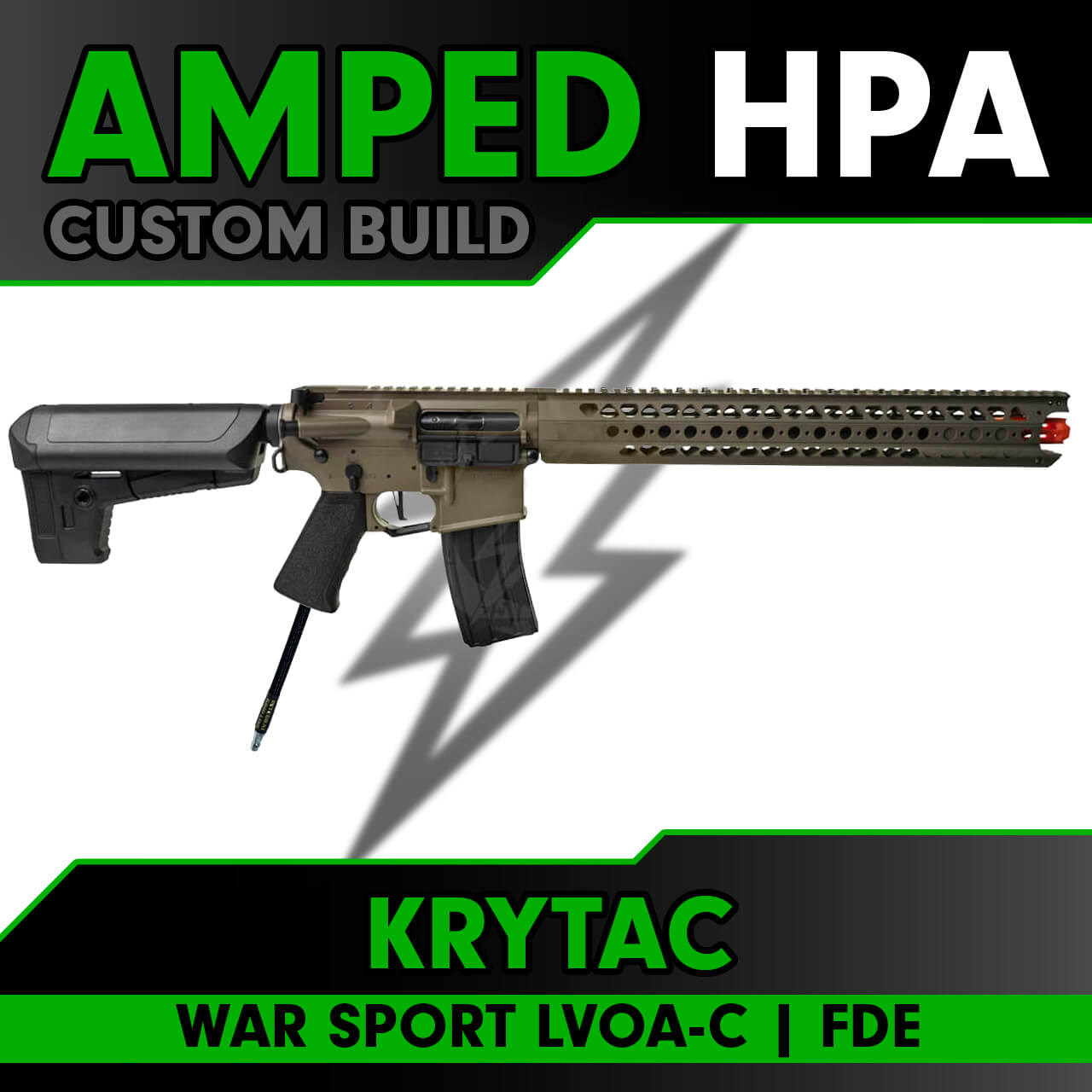 ♂にゃん汰♀ 10日までKRYTAC LVOA-C FG 外装カスタム new-amped-custom-hpa-build-