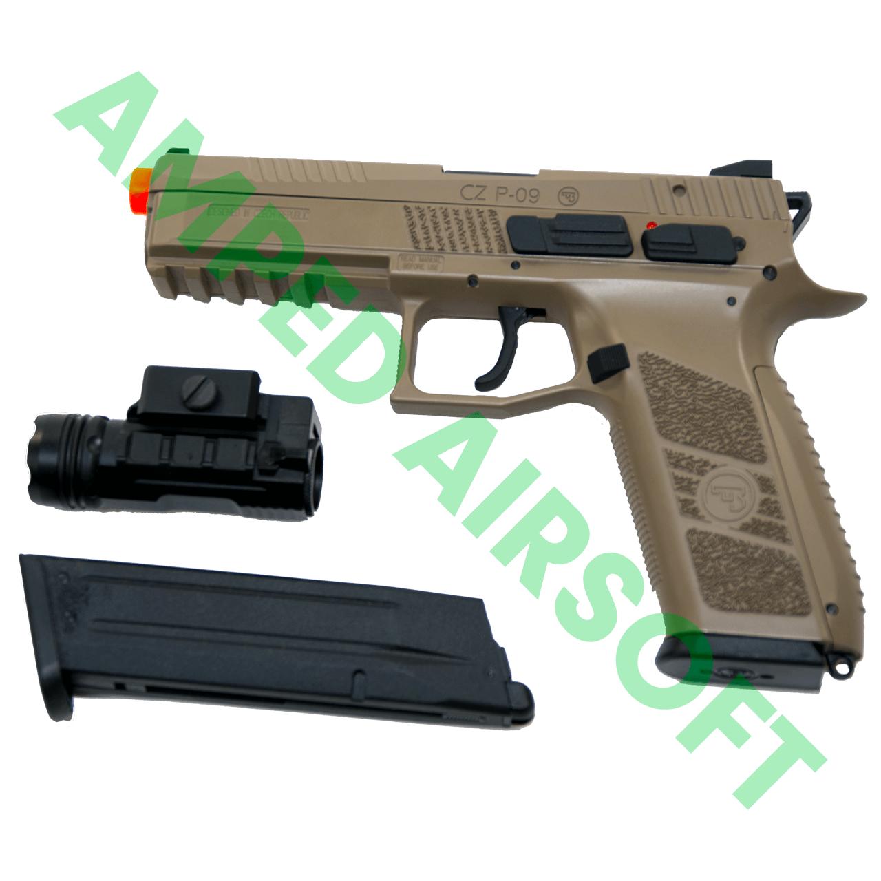 Amped Bundle | FDE ASG CZ P-09 Light & Mag Bundle