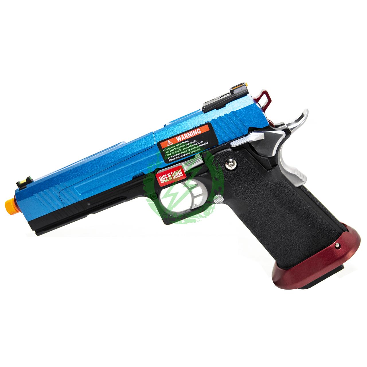 あきぴょん　Hi-CAPA custom AW Custom Split Frame Hi-Capa Competition GBB Blue Patriot