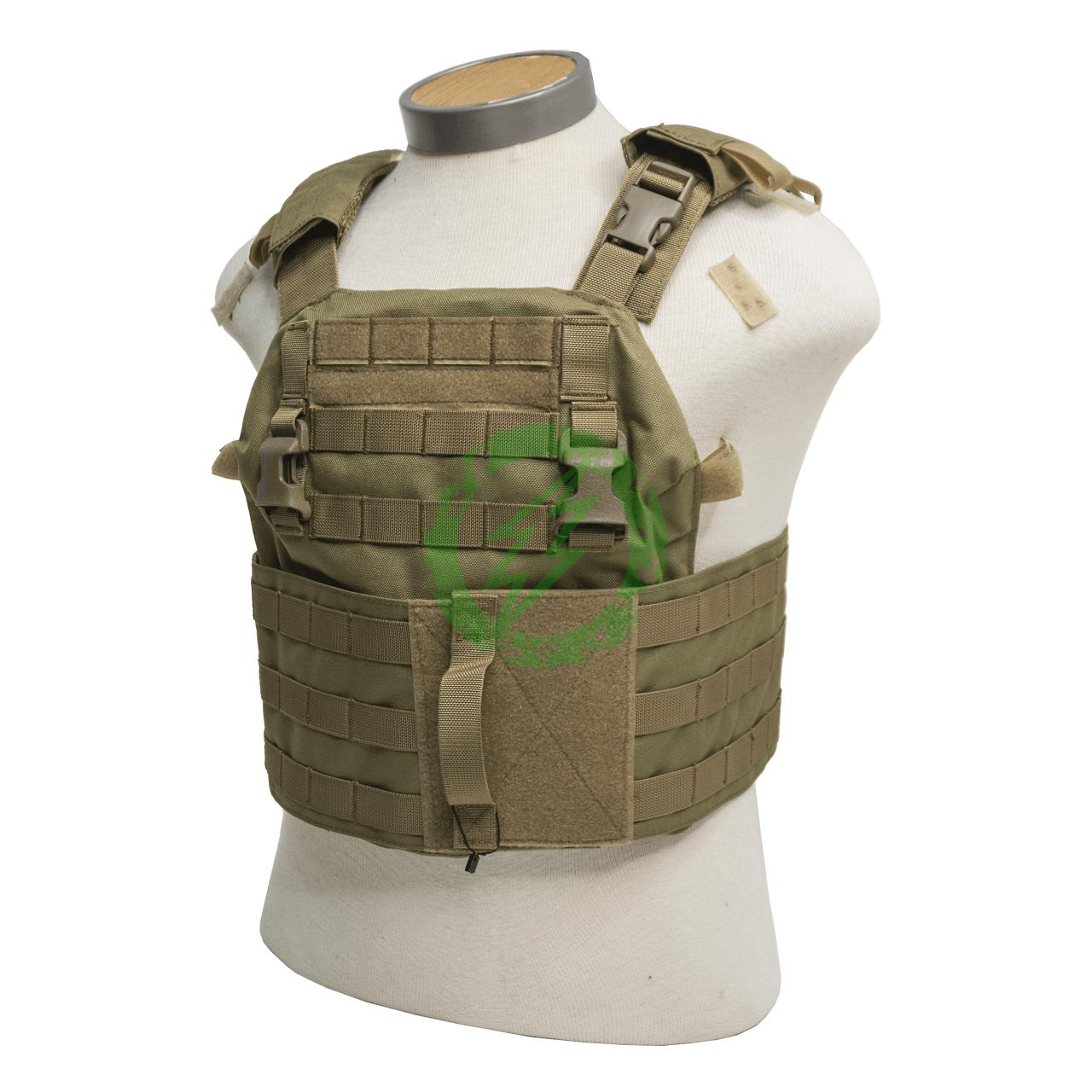 Lancer Tactical Modular Chest Rig MOLLE Vest With Hydration Pack ( Tan )