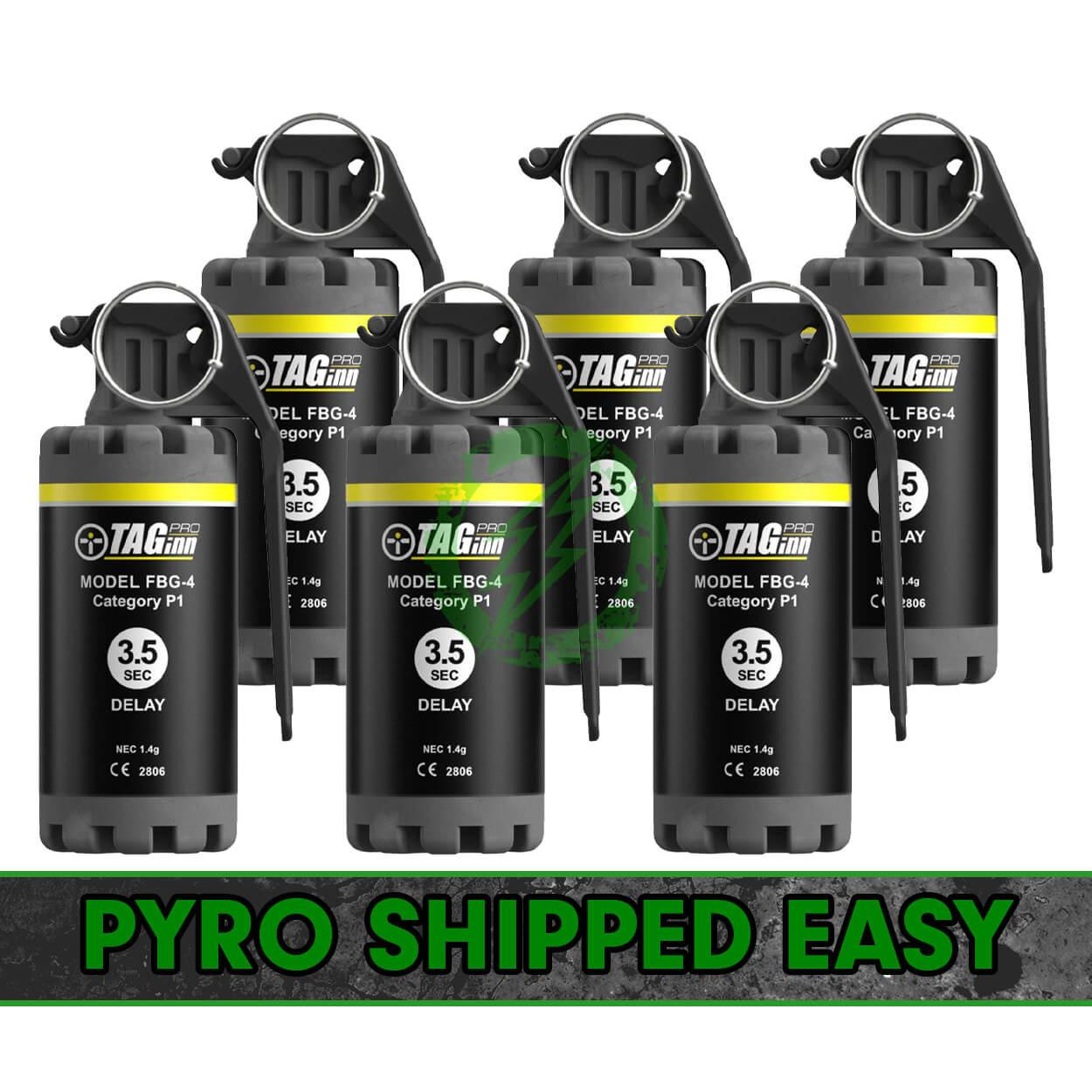 Pyro Shipped Easy TAGinn FBG-4 Flash Bang Grenade | Pack of 6