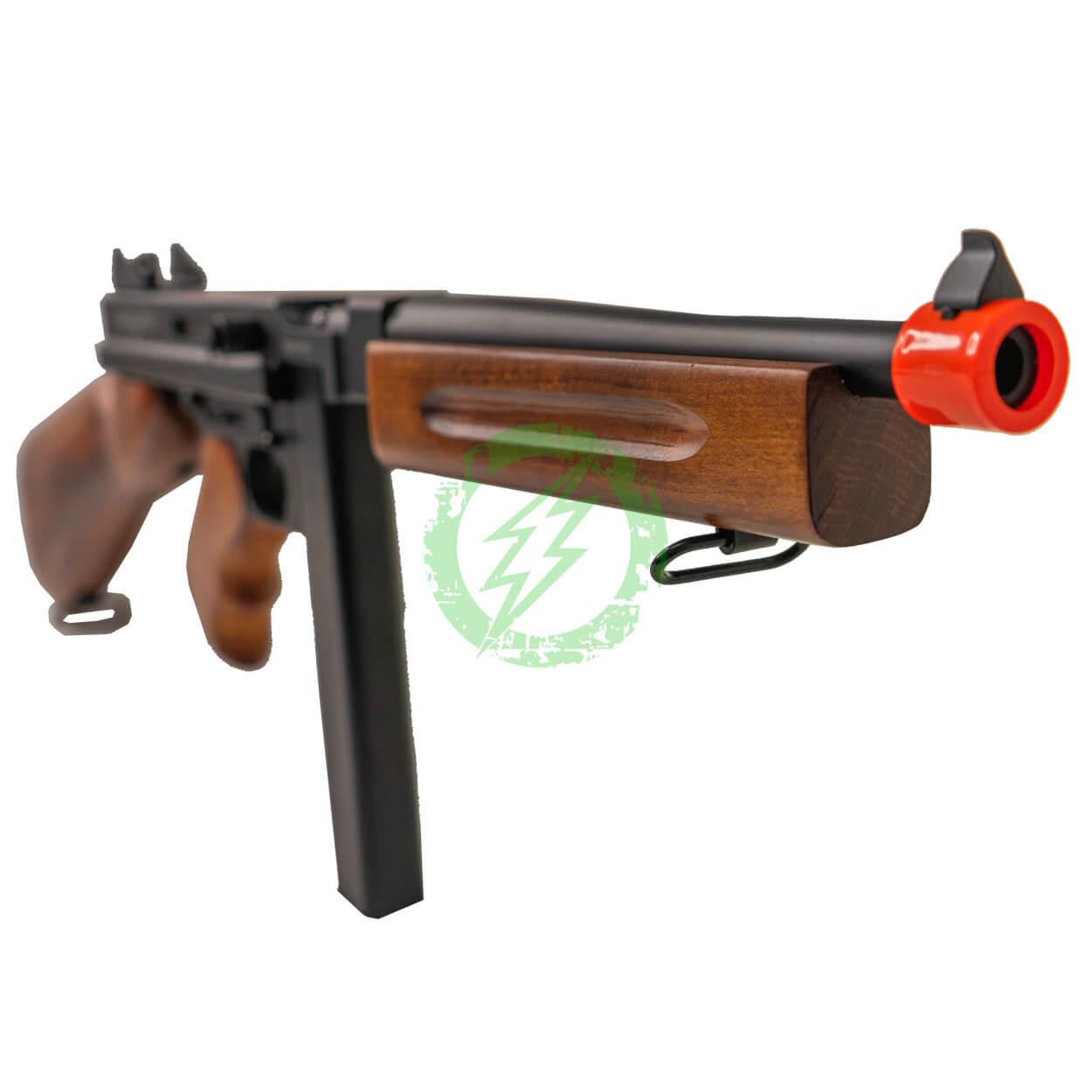 Thompson M1A1 × CAW wood stock cybergun-cyber-gun-auto-