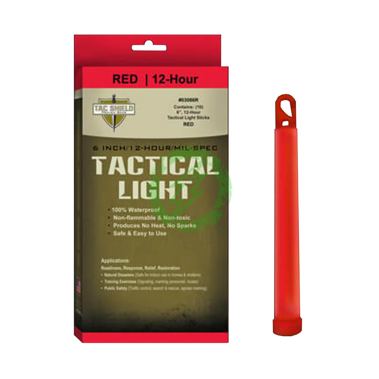TacShield Single Red 6" Glow Stick | 12Hour
