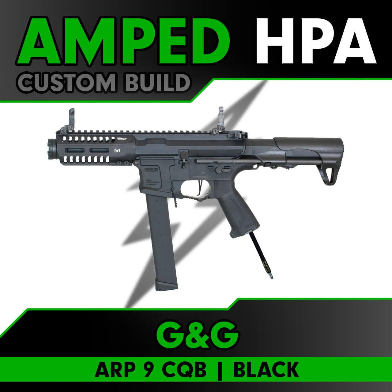 Amped Custom HPA G&G ARP 9 CQB Airsoft Rifle | Black