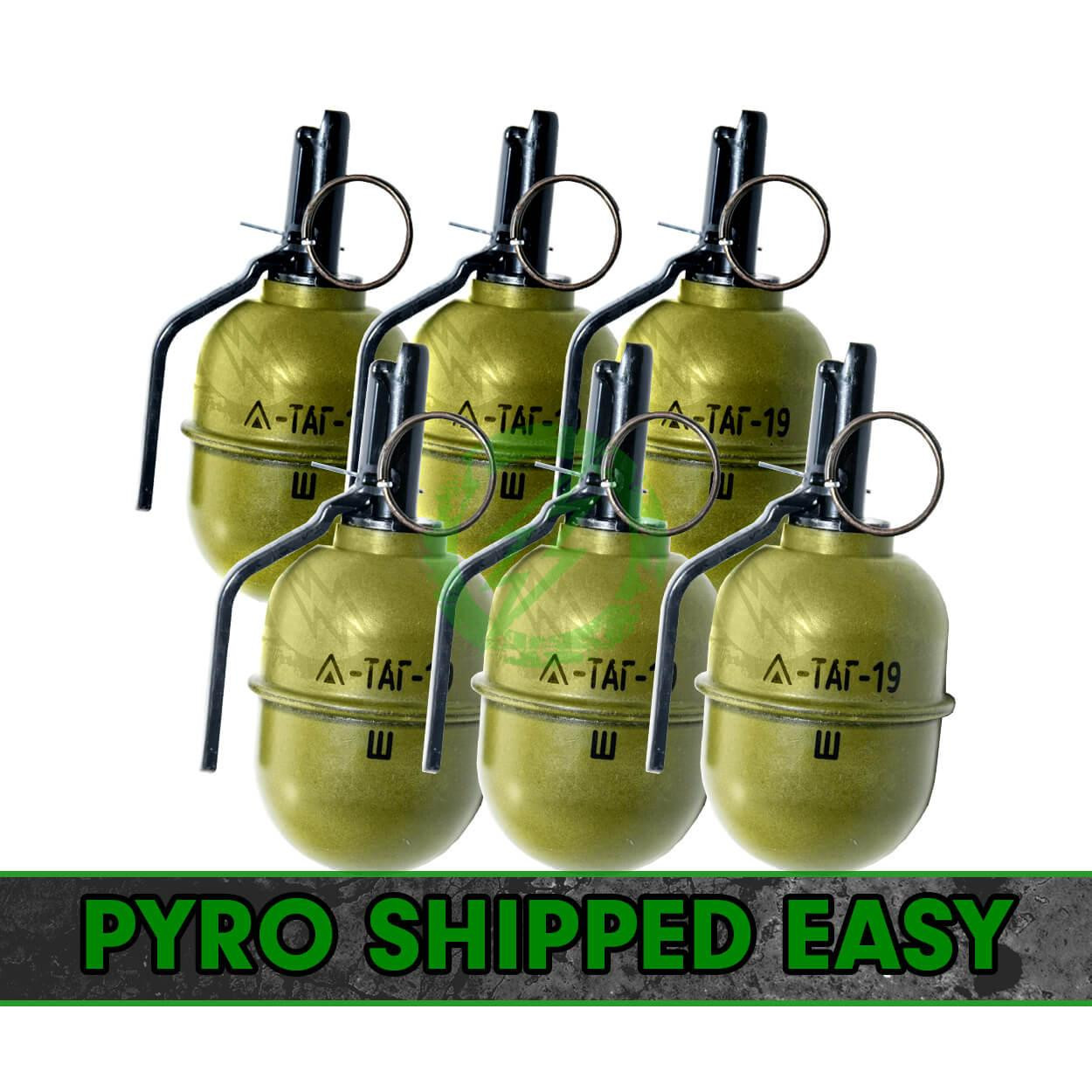 Pyro Shipped Easy TAGinn TAG19W Airsoft Hand Grenade | 6 Pack